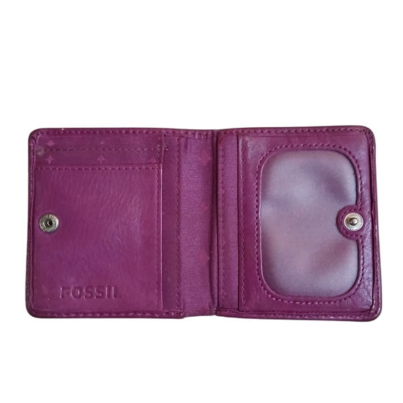 Purple Leather Wallet - Fossil - Picture 3 of 3